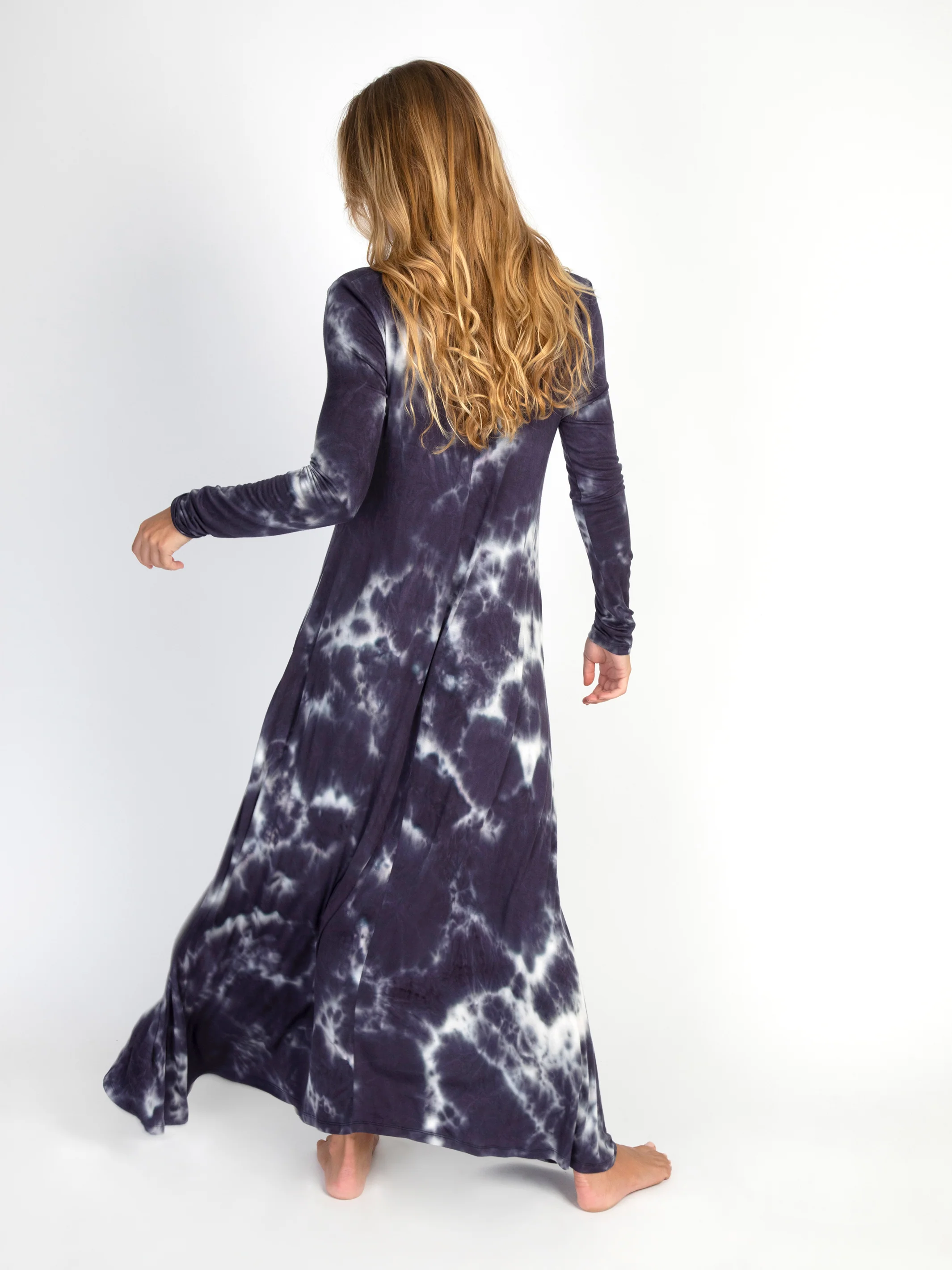 Stevie "ButterSoft" Knit Maxi Dress - Tie-Dye Midnight - Image 3