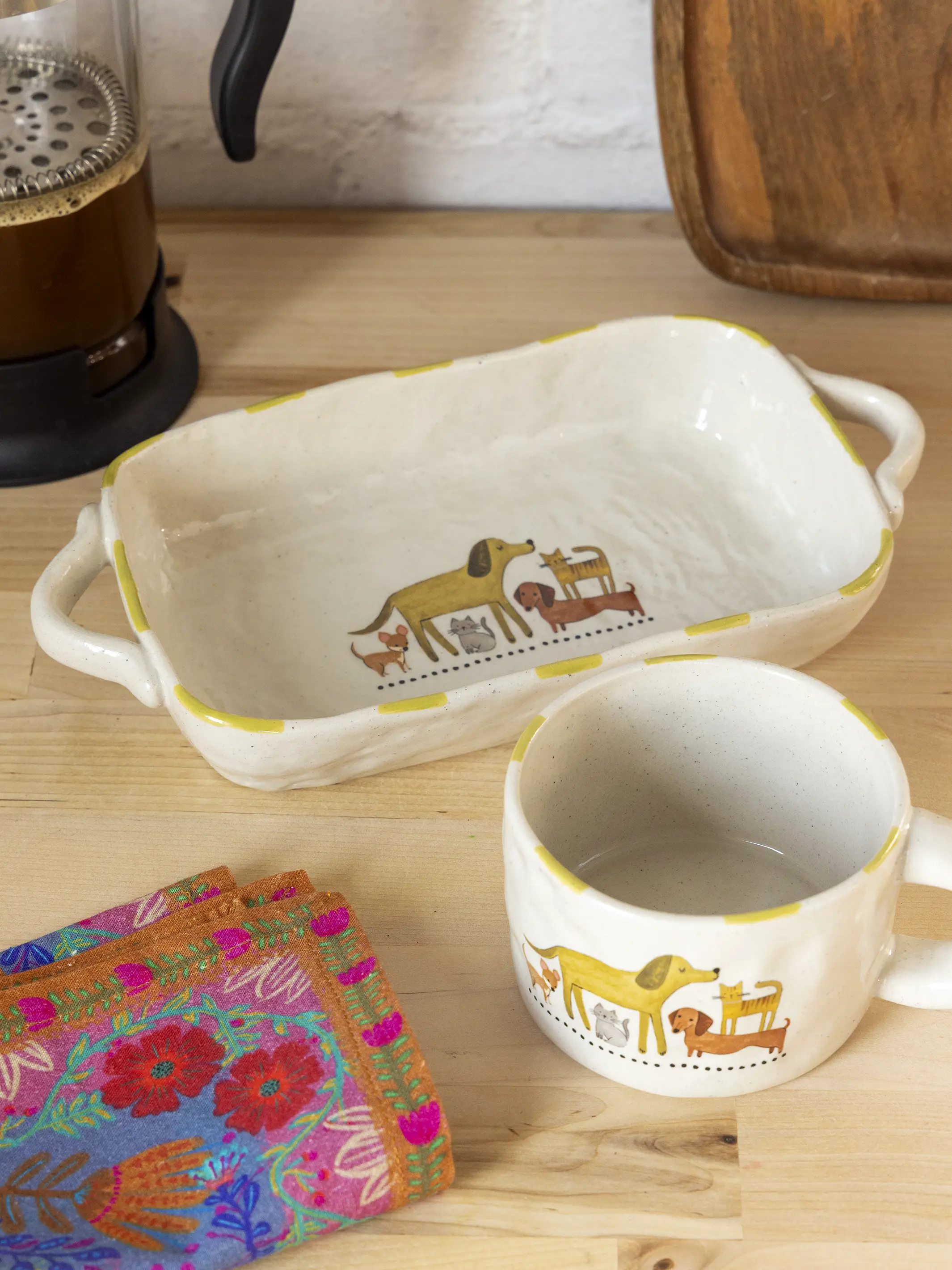 Stoneware Folk Mug - Pets - Image 3