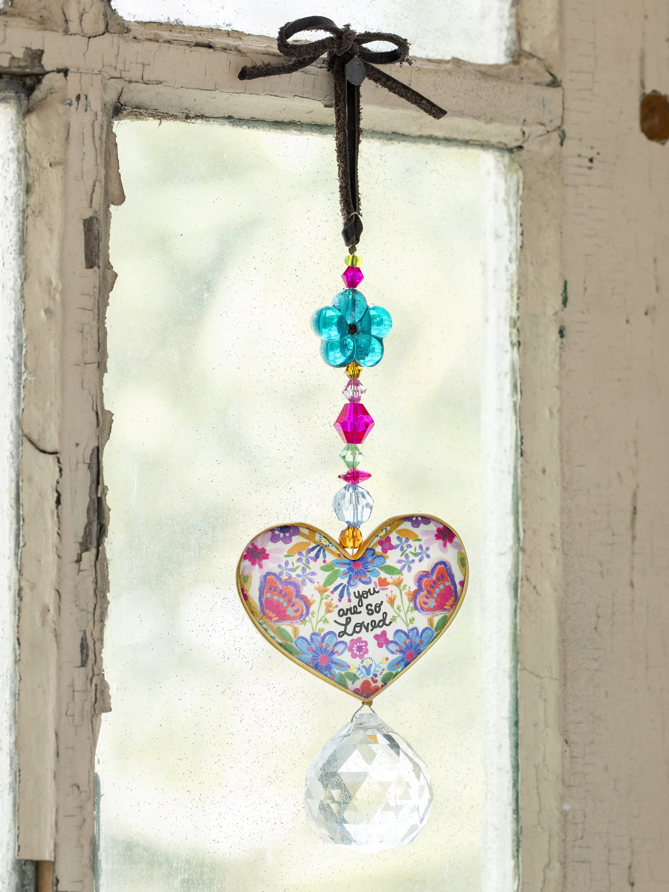 Sun Catcher Car Charm - You Are So Loved Heart - Image 2