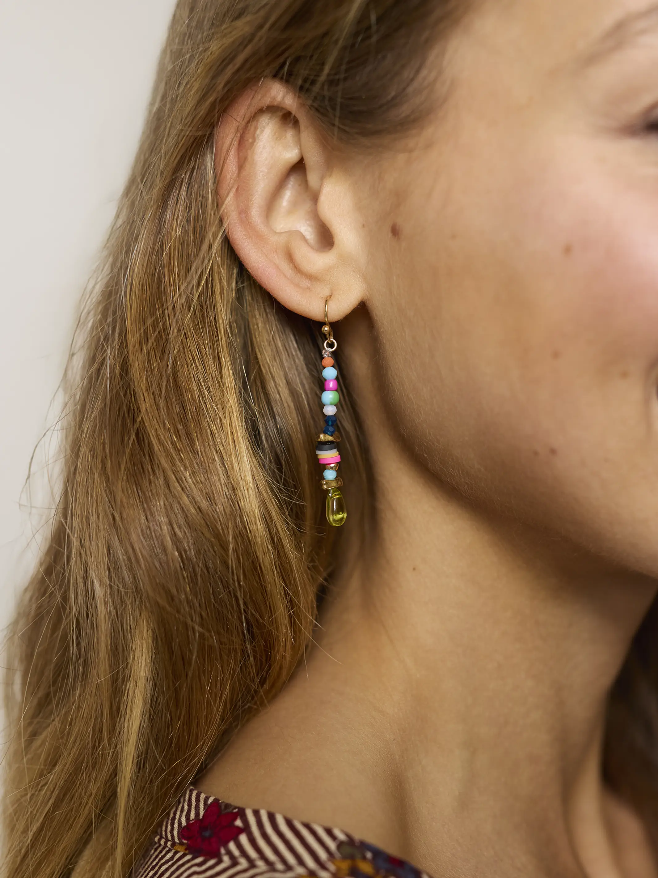 Sunshine Stone Beaded Drop Earrings - Image 2