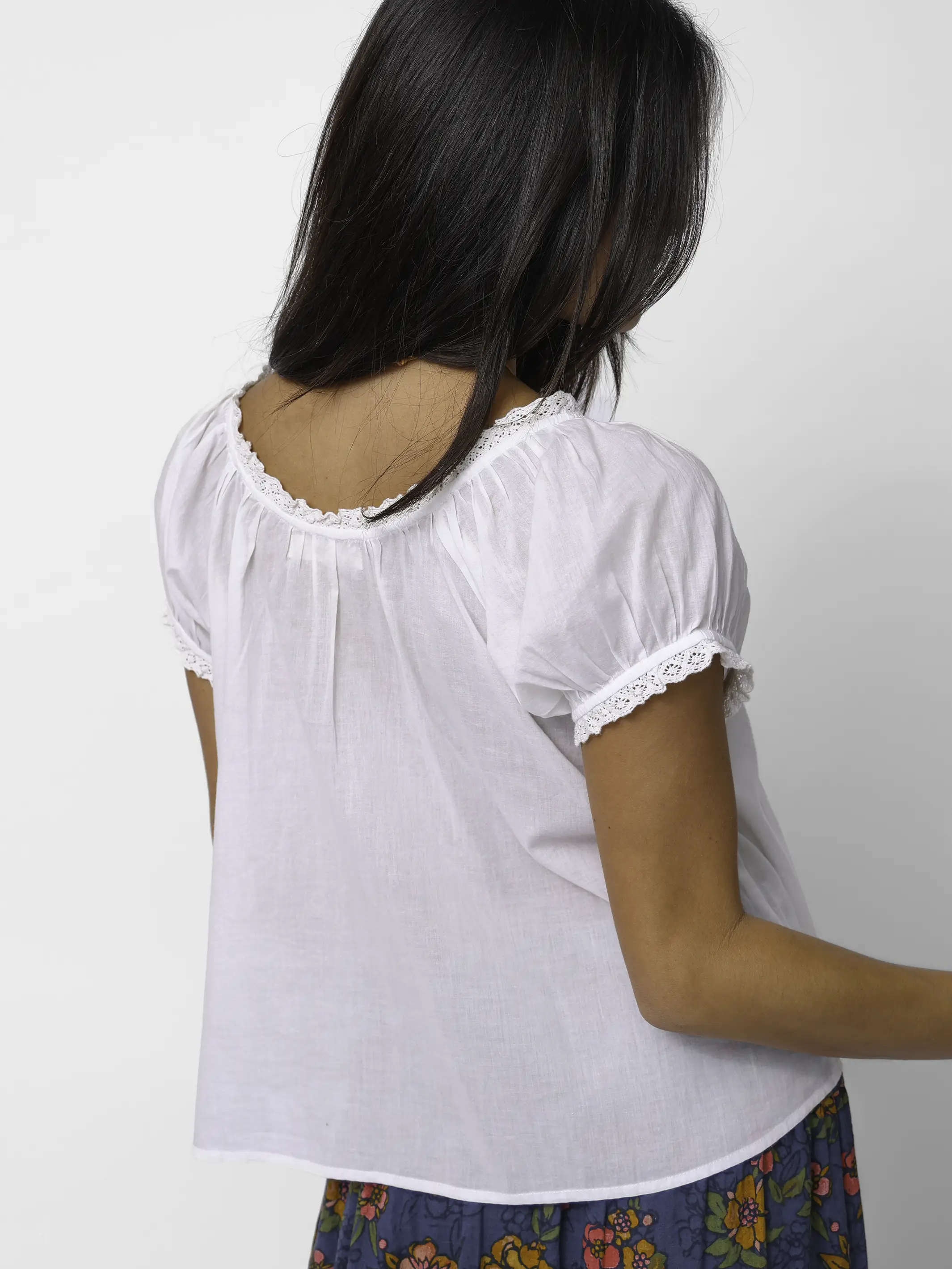 Sweet Nothings Embroidered Cotton Top - White - Image 4