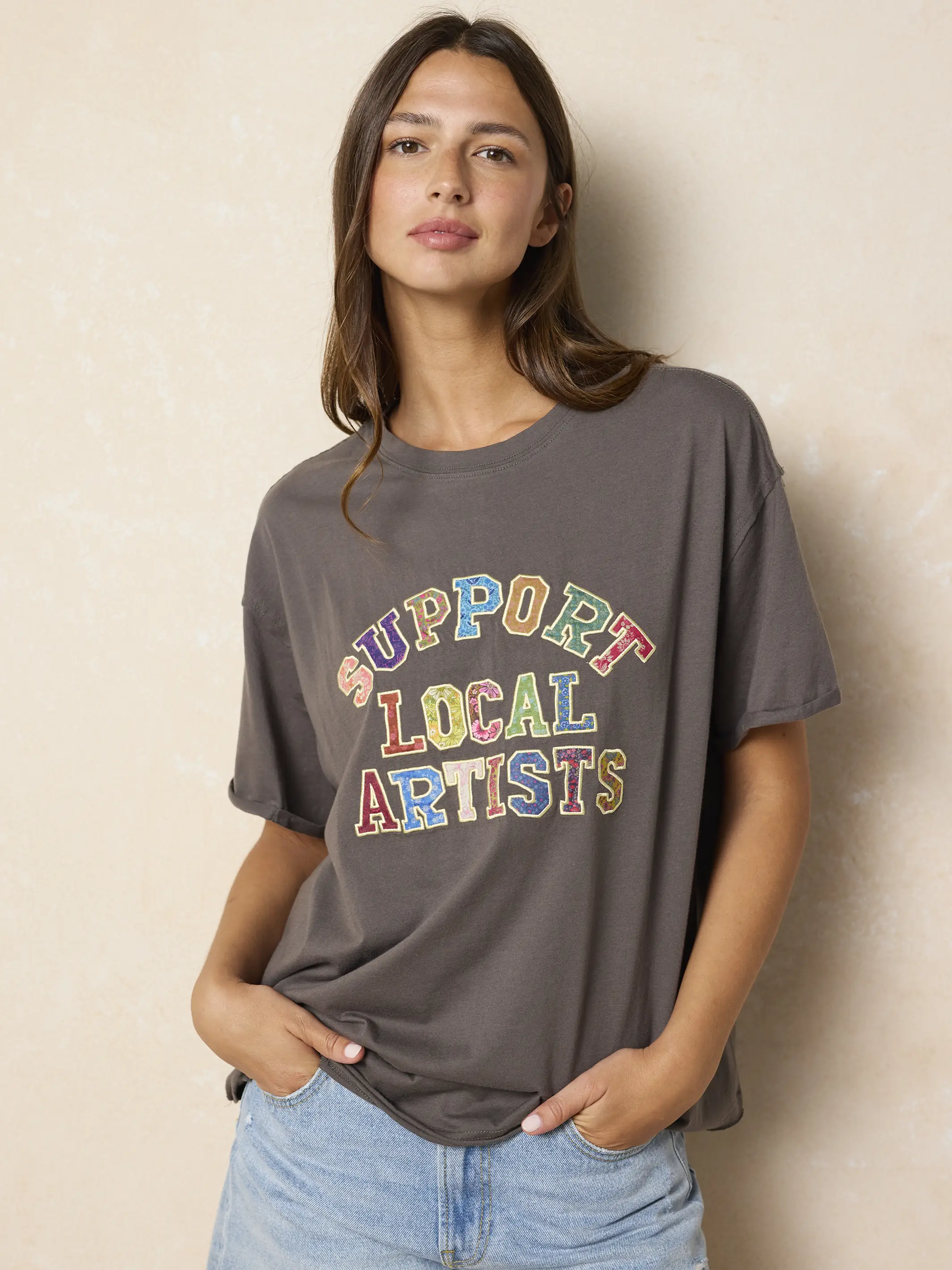 Take It In Cotton Applique Tee - Support Local Artists - Image 2