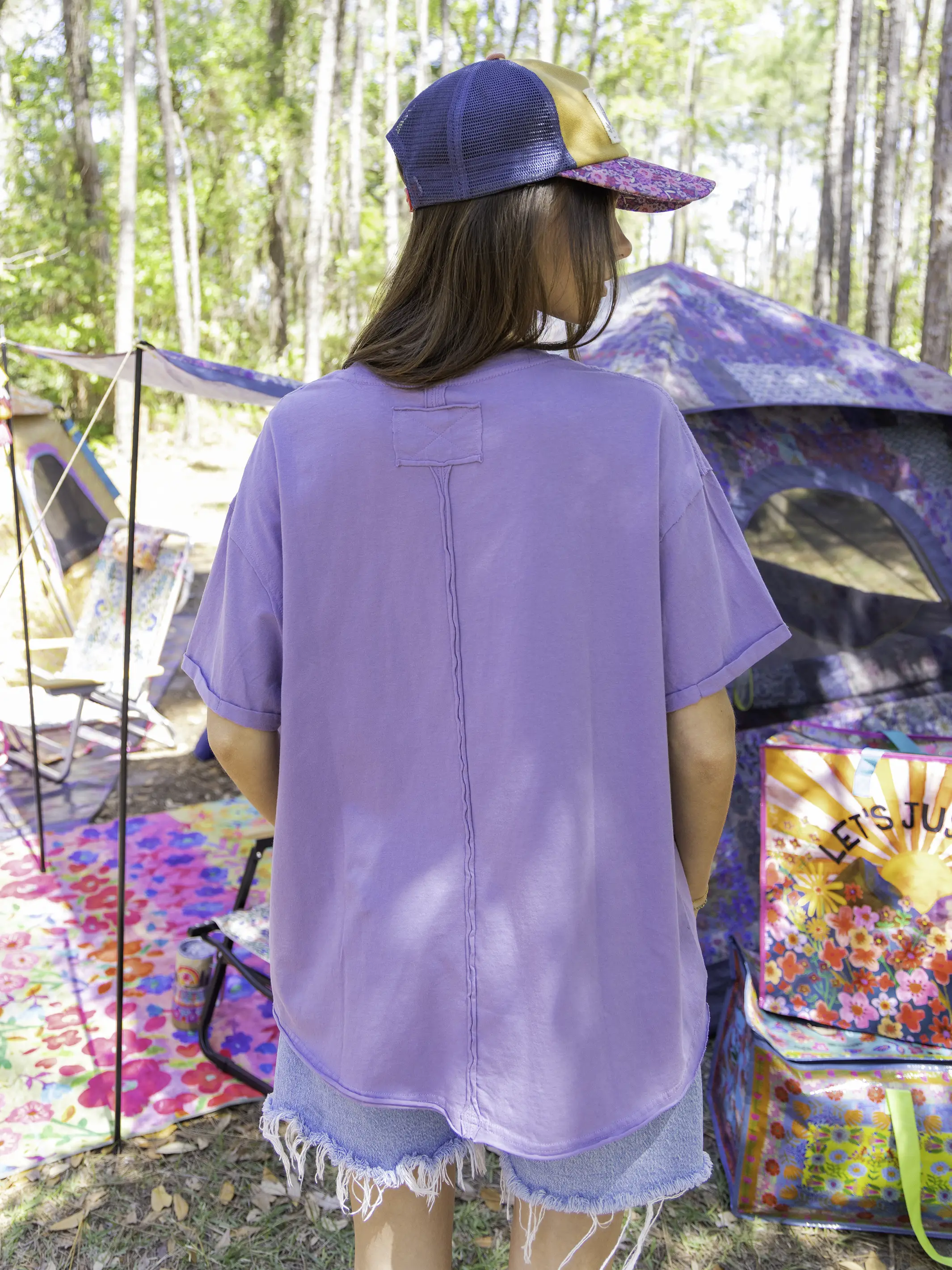 Take It In Cotton Tee - Lavender - Image 2