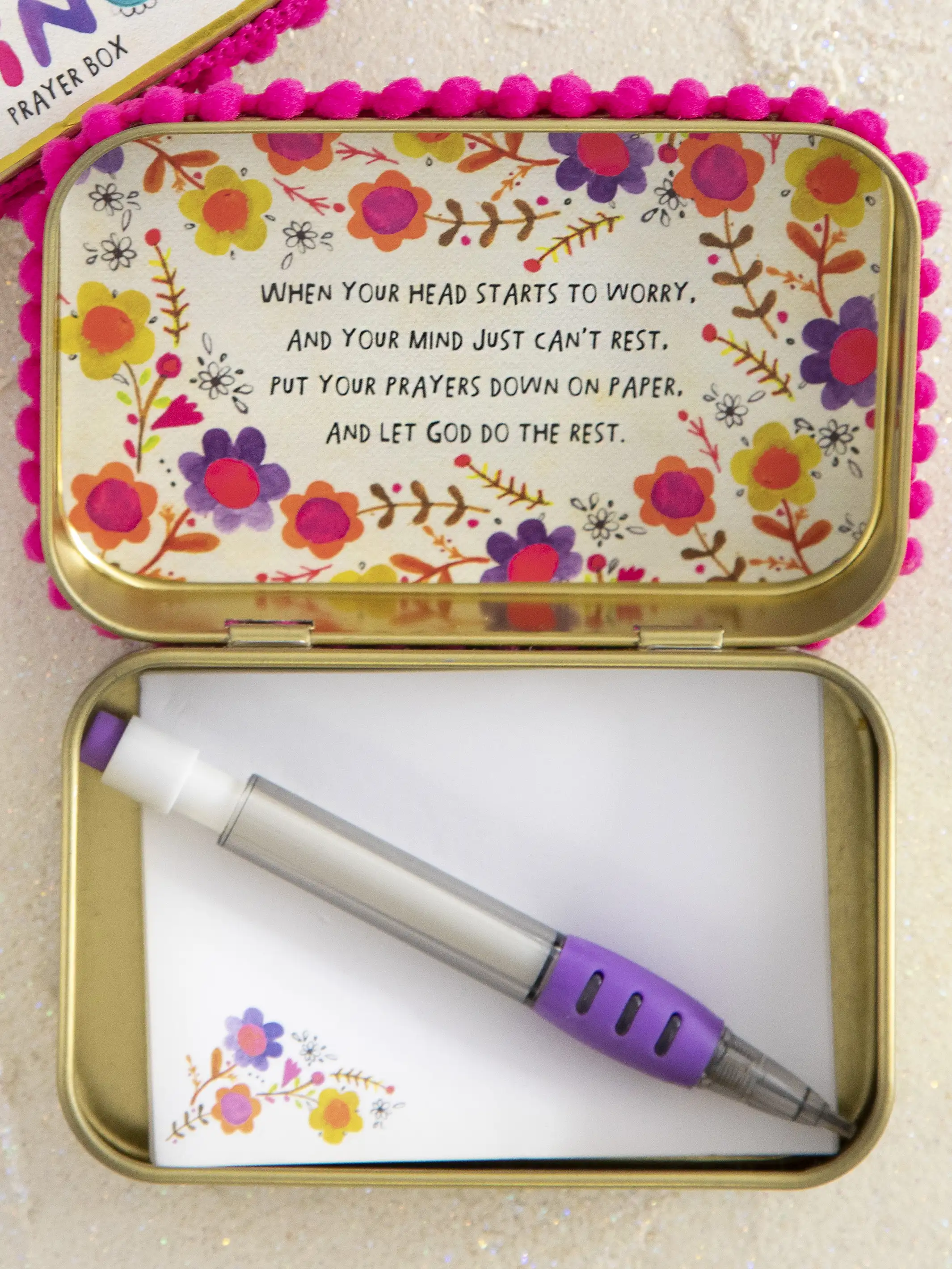 Tin Prayer Box - Beautiful Girl - Image 2