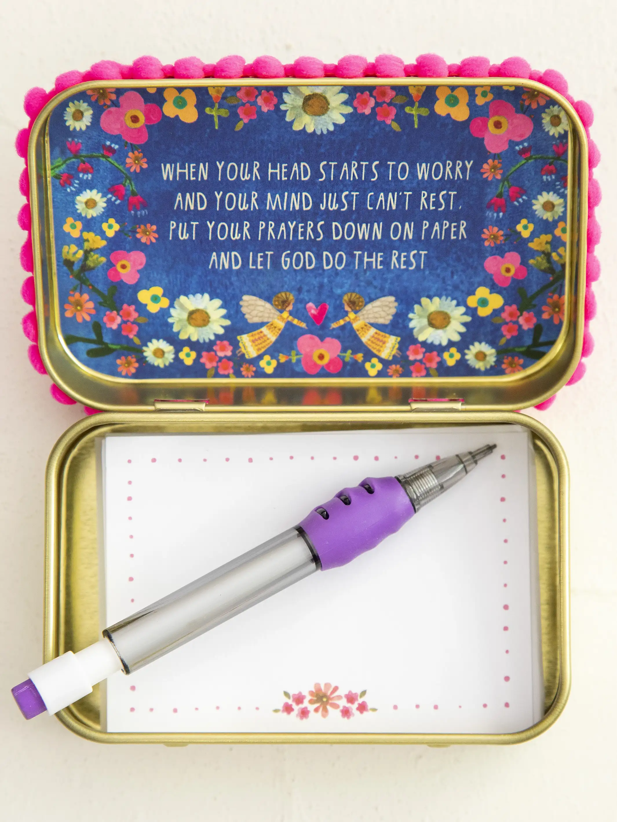 Tin Prayer Box - Denim - Image 2