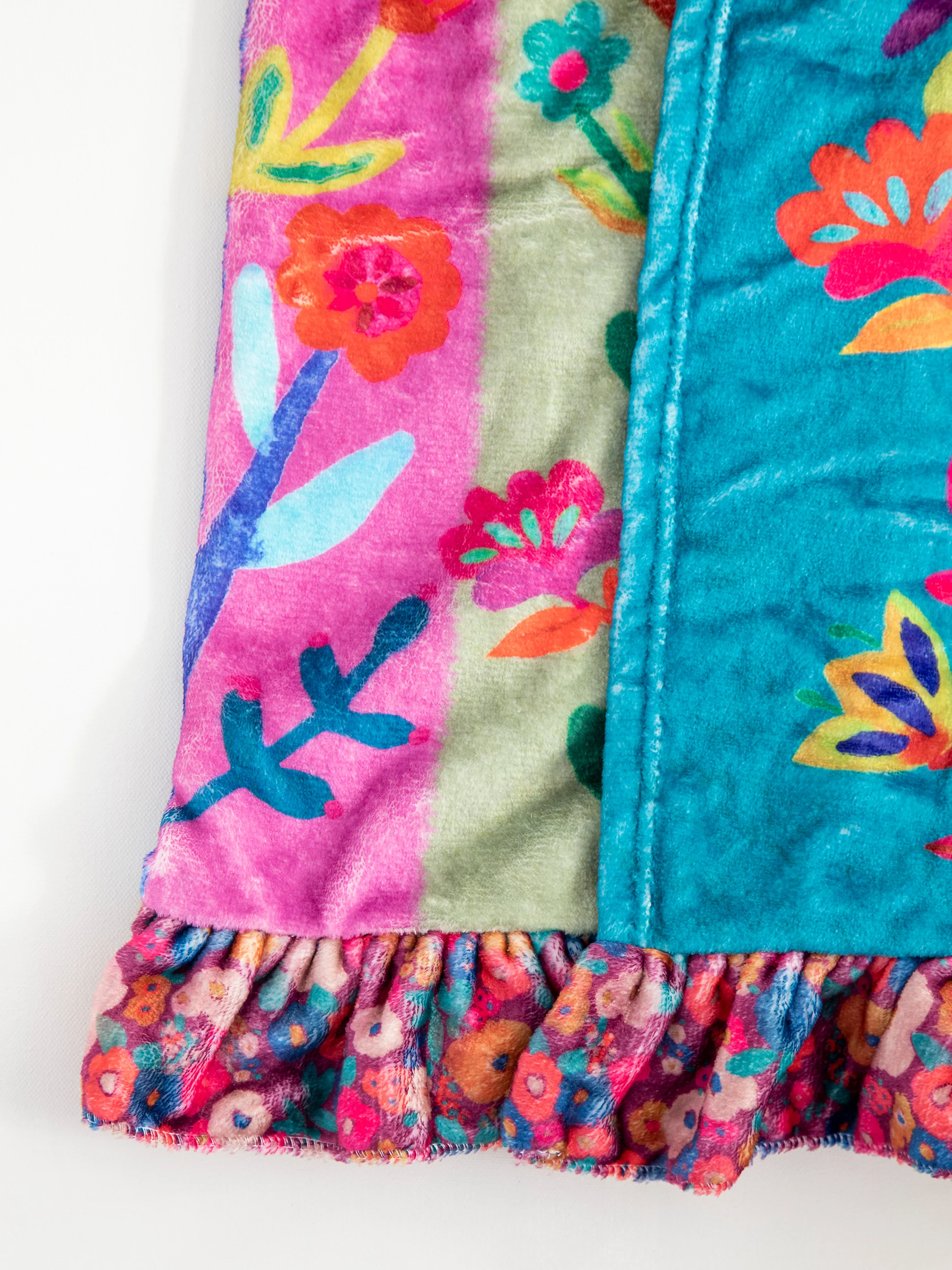 Towel Wrap - Teal Flowers - Image 4