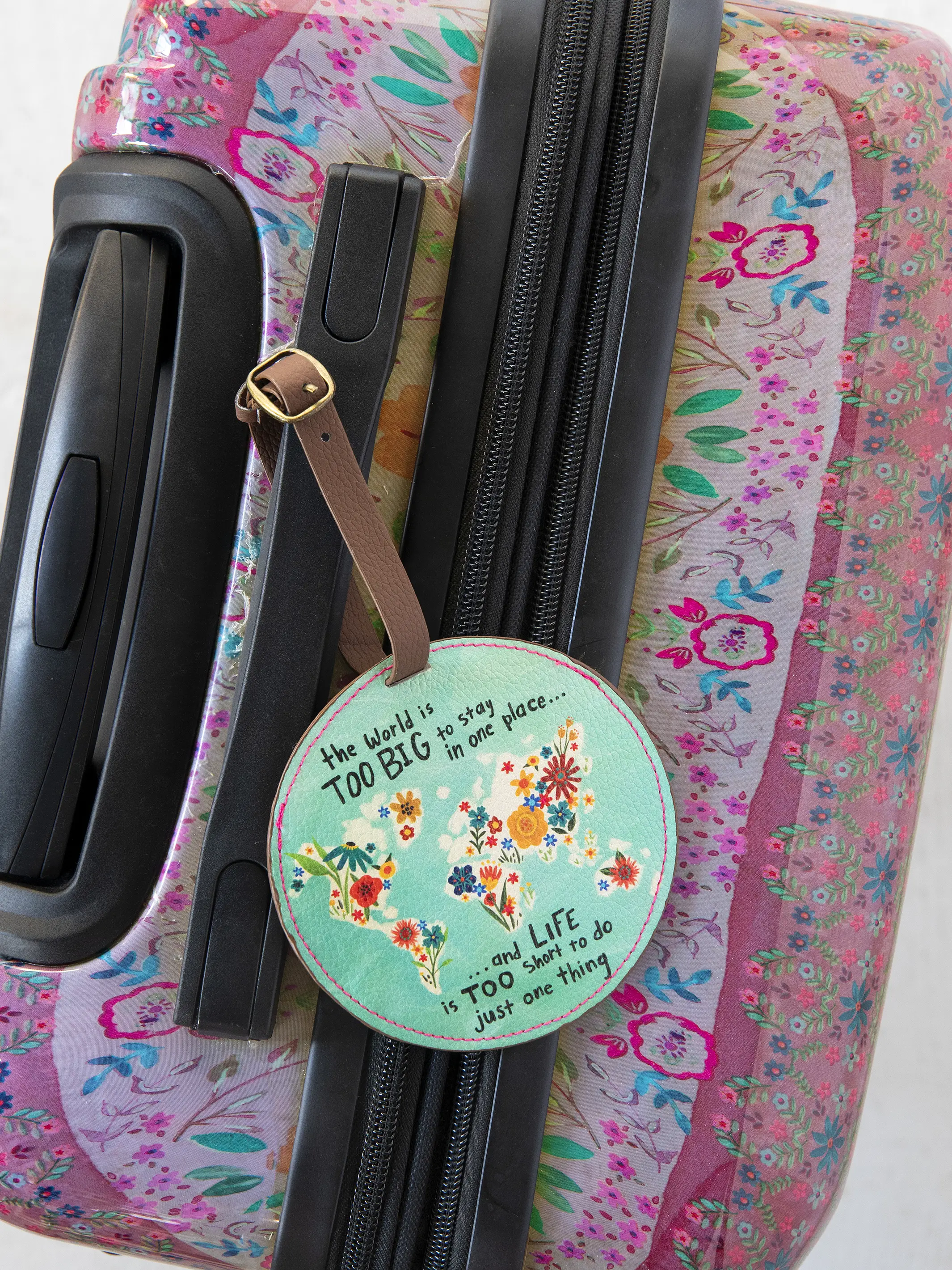 Travel Happy Luggage Tag - Life Is Too Short - Image 2