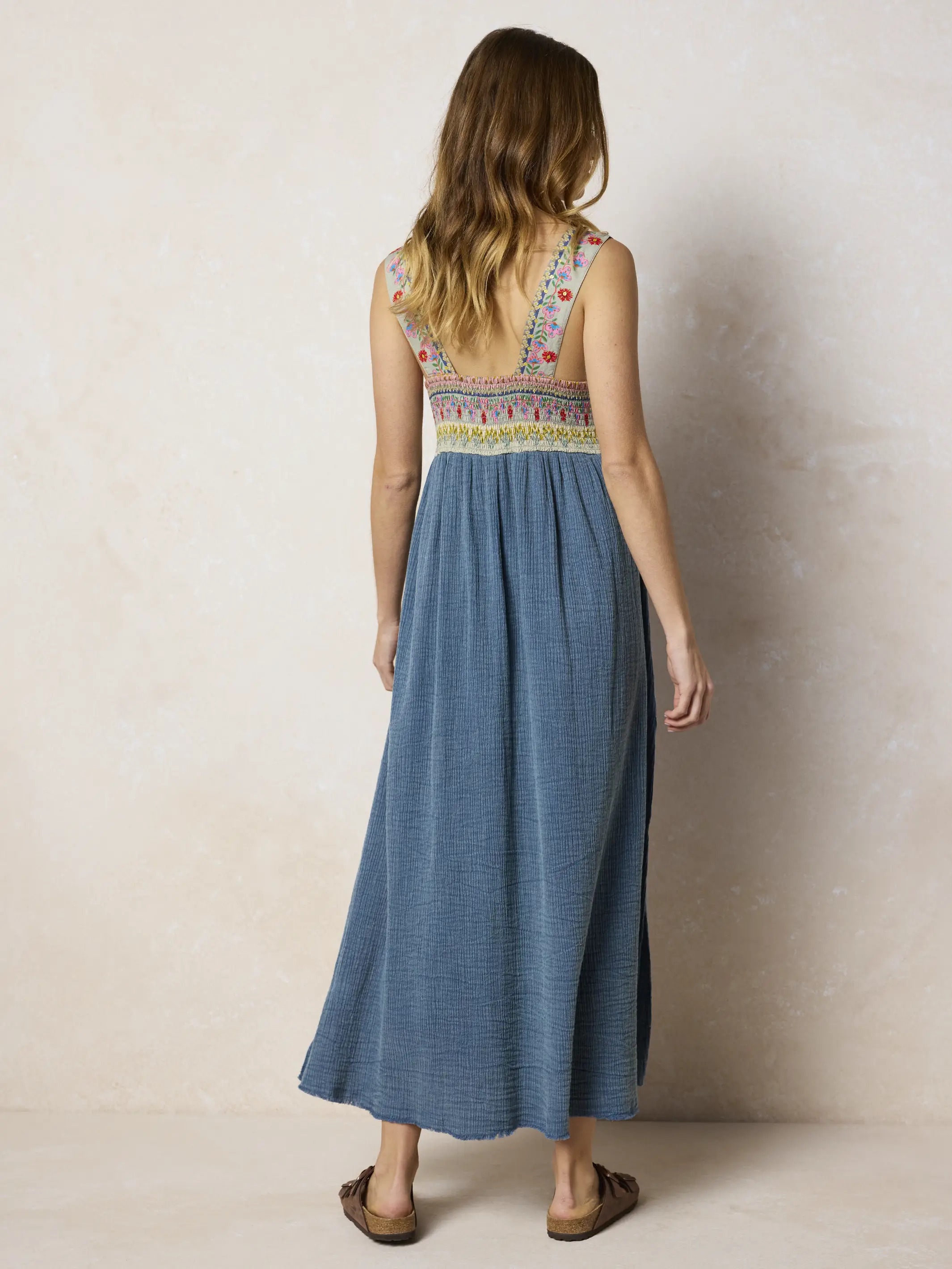 Tricia Embellished Maxi Dress - Slate Blue - Image 6
