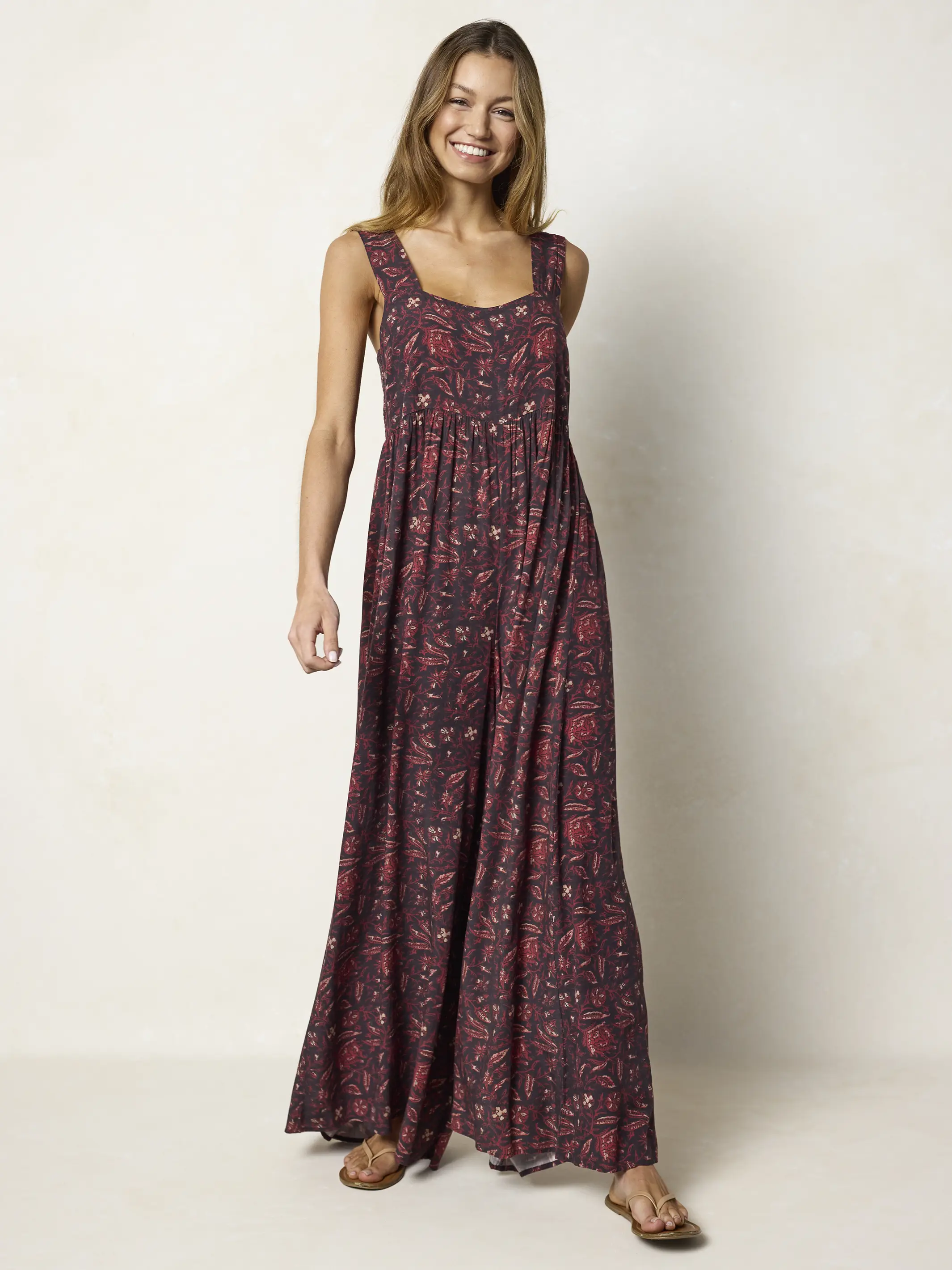 Tricia Jumpsuit - Brown Rust Floral - Image 4