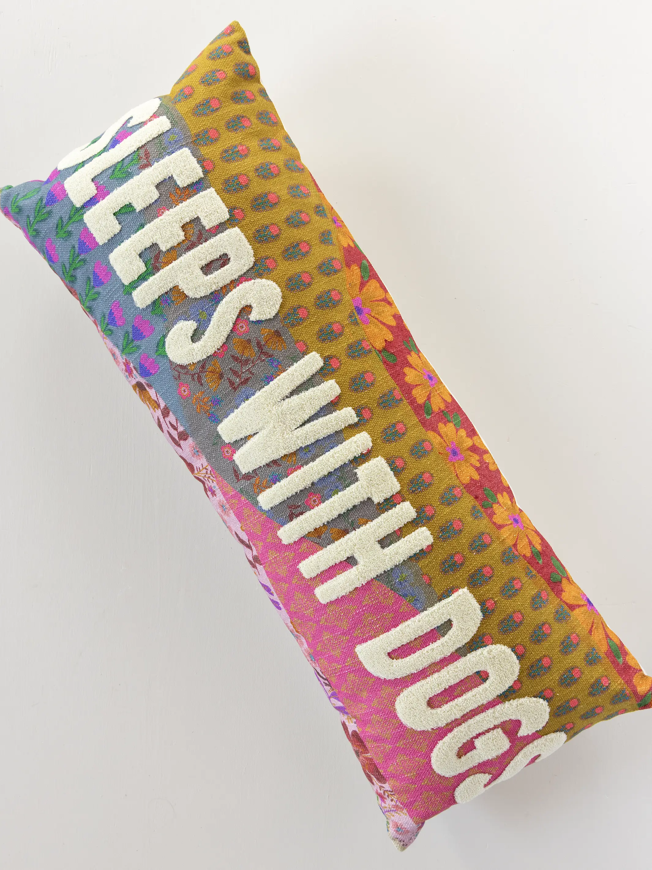 Tufted Lumbar Pillow - Sleeps With Dogs - Image 2