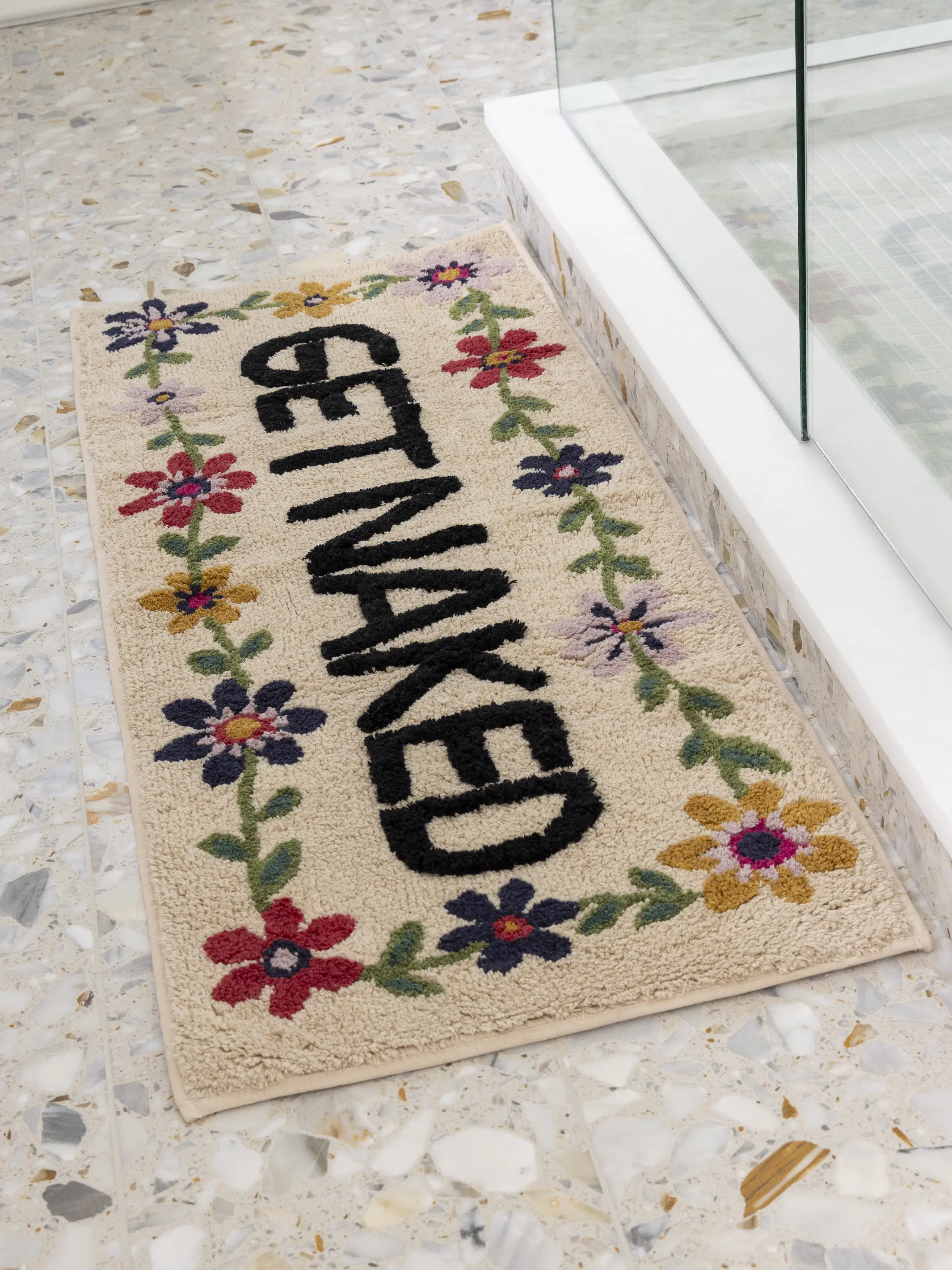 Tufted Runner Bath Mat - Taupe Get Naked - Image 2