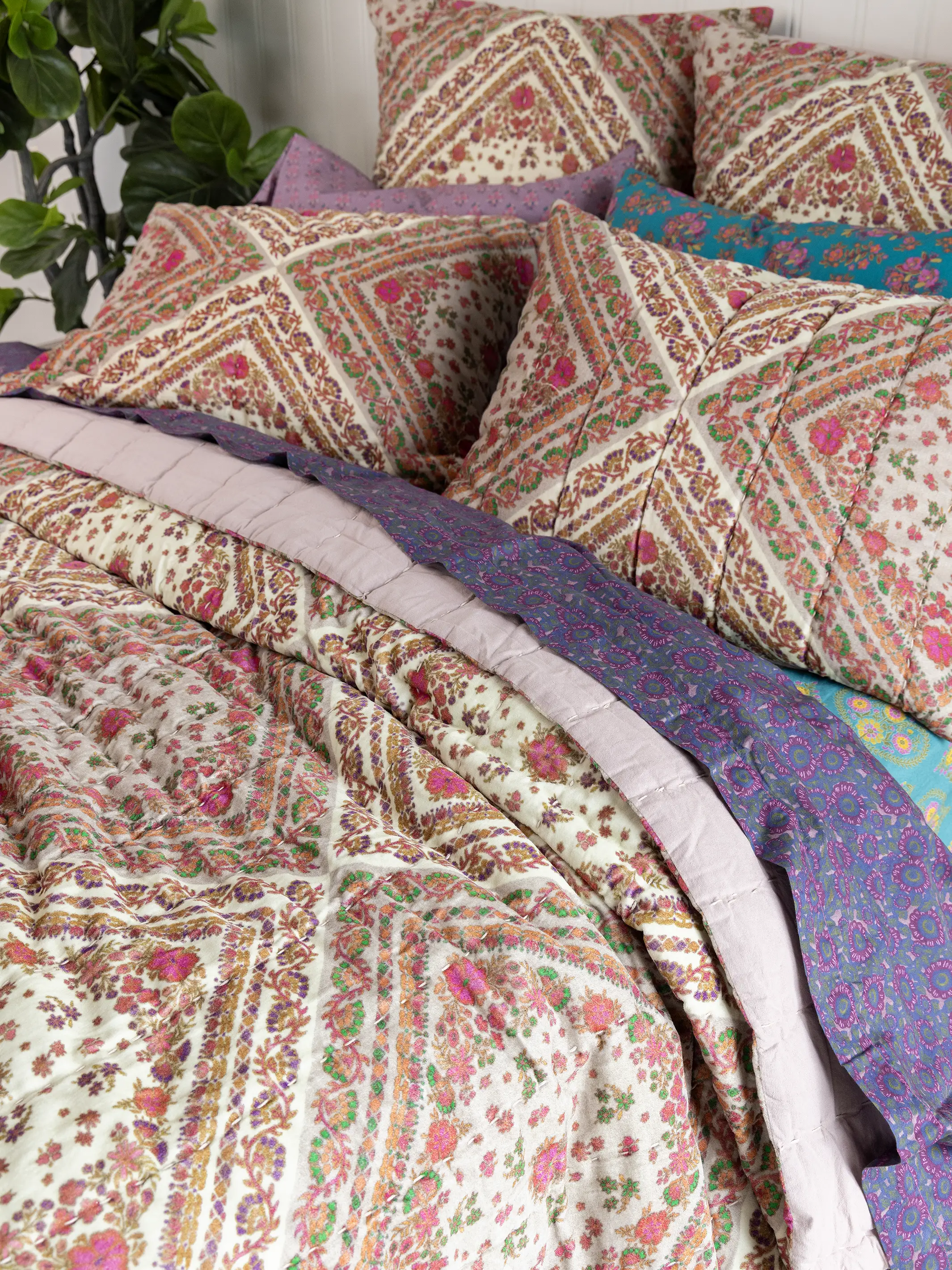 Velvet Shams, Set of 2 - Barcelona Bandana - Image 2