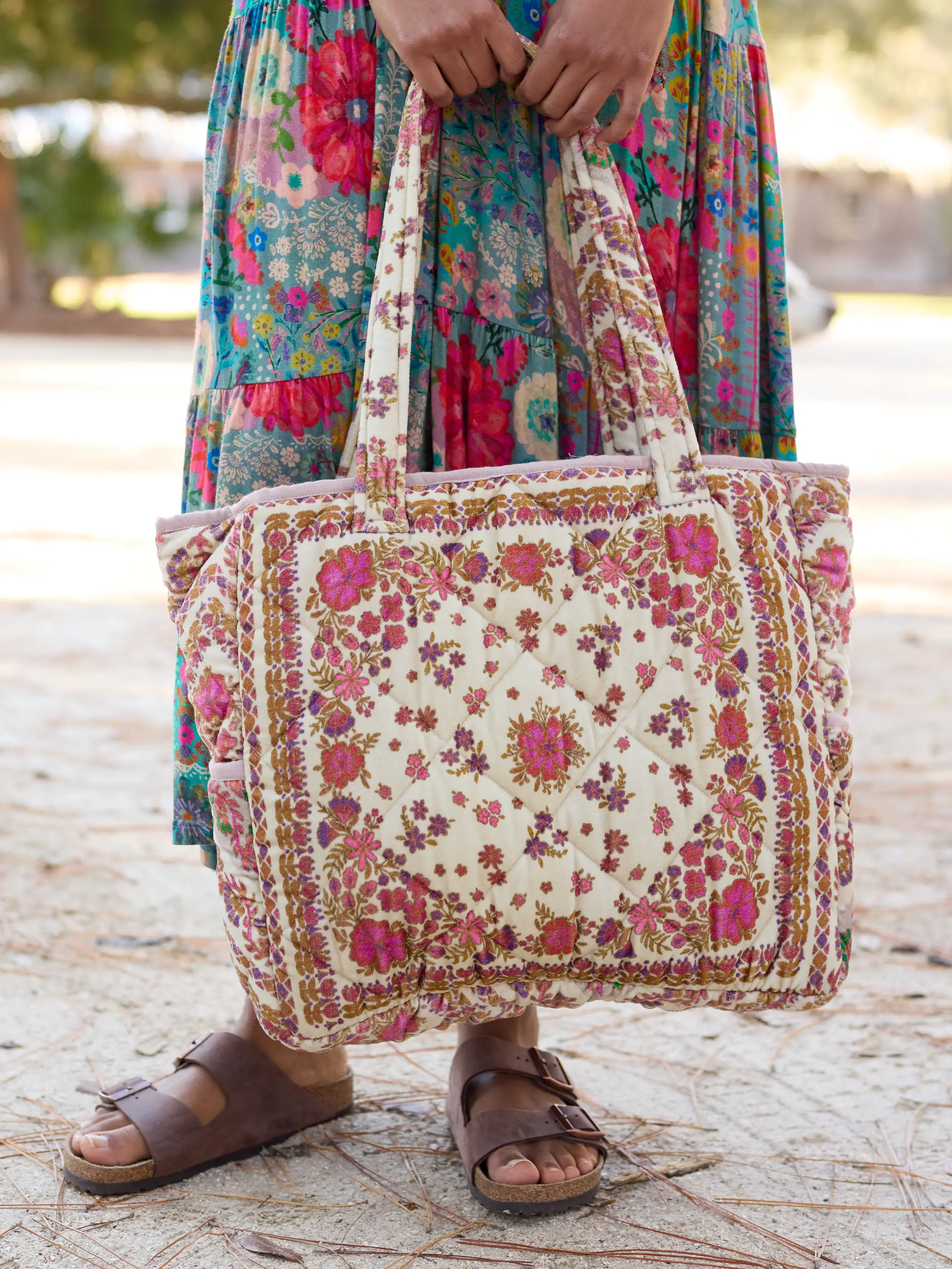 Velvet Tote Bag - Barcelona Mandala - Image 3