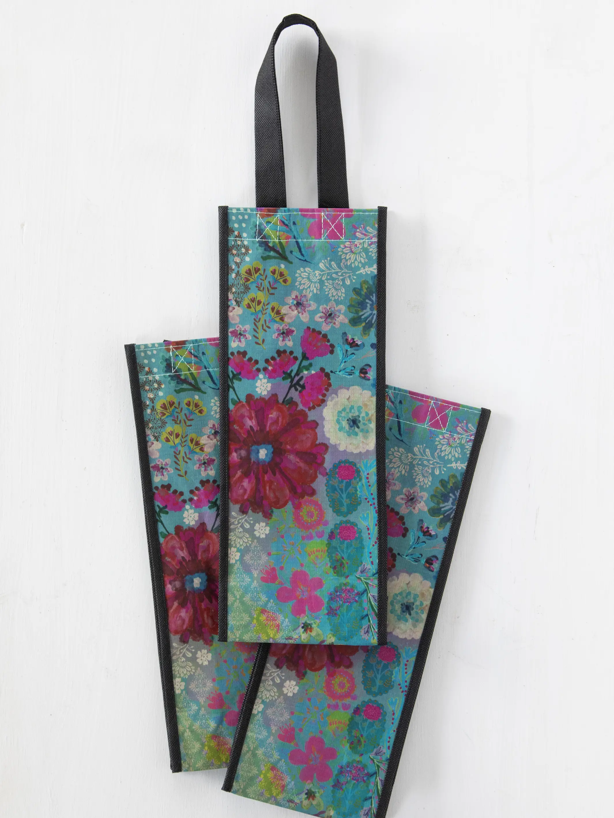 Wine Happy Bag, Set of 3 - Bay Folk Flower - Image 2