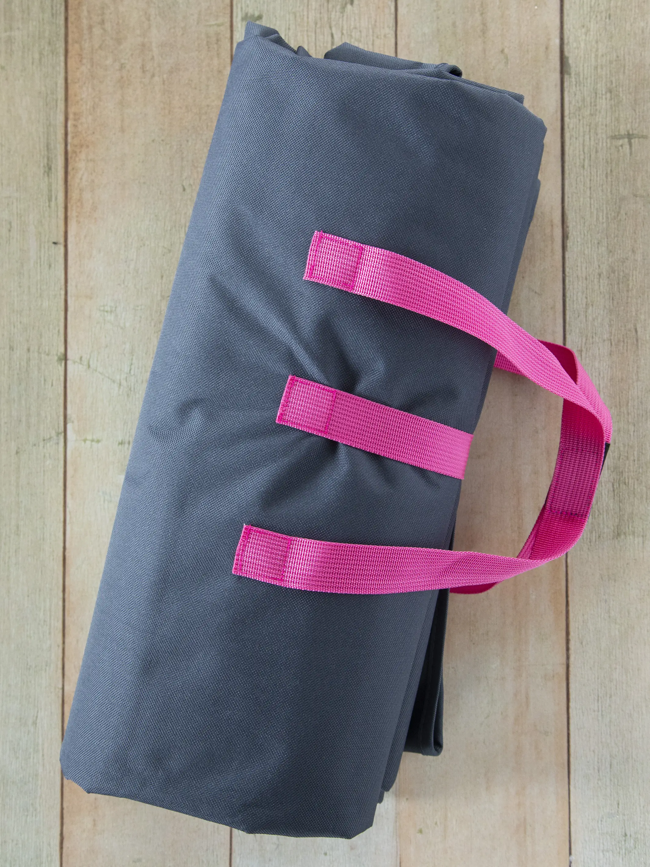 XL Water Resistant Picnic Blanket - Blue Patchwork - Image 5