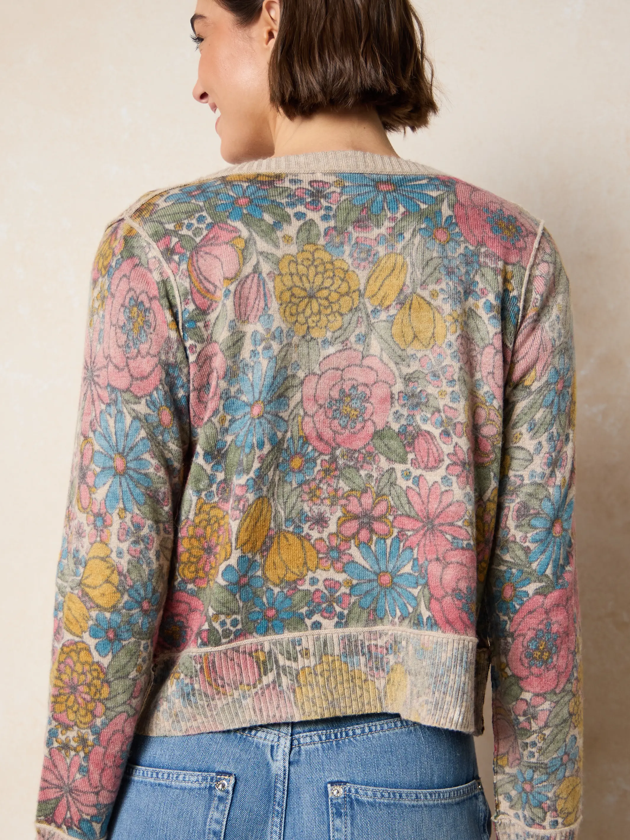 Your Everything Cardigan Sweater - Drawn Garden Multi - Image 7