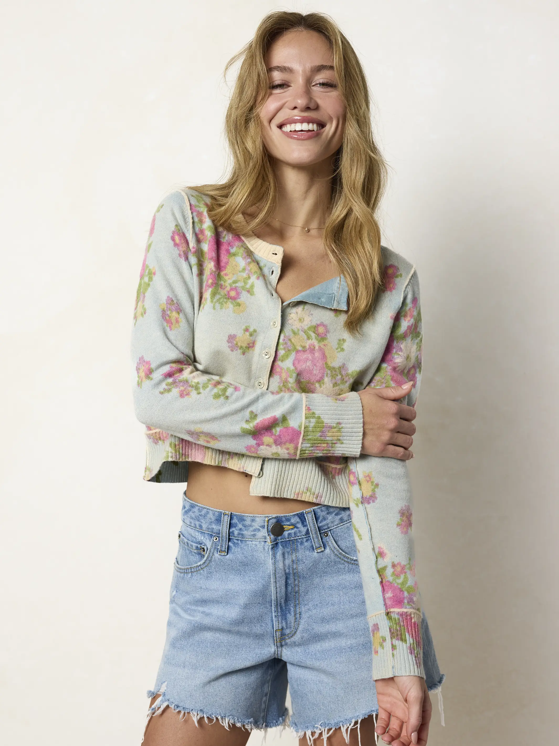 Your Everything Cardigan Sweater - English Garden Cloud Blue - Image 3