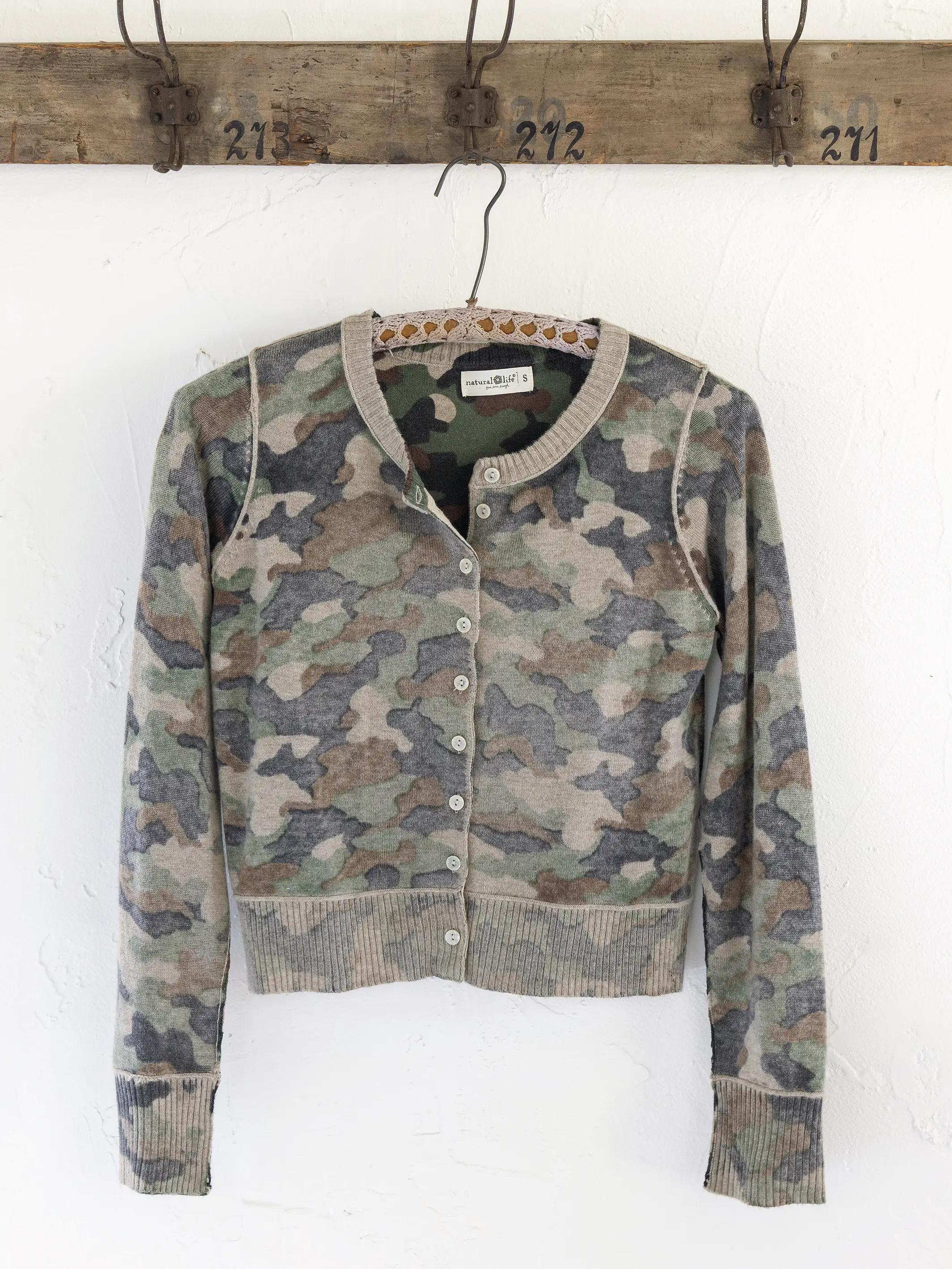 Your Everything Cardigan Sweater - Olive Camo - Image 2